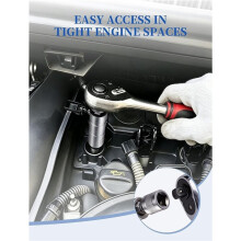 Magnetic Swivel Spark Plugs Socket Set with 3/8" Drive 14mm and 16mm Magnetic Swivel Sockets with 3" and 6" Extensions