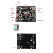 Voor Raspberry Pi CM5 3ETH Uitbreidingsbord + Behuizing Kit 3 Gigabit Ethernet USB3.0 PCIe 2A 40PIN GPIO 3.81-2P Poortversie