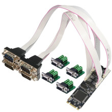 M.2 to B+M PCIe to RS485/422 Serial Card Converter WCH384L for Win10/11 Linux Desktop PC (Not Support RS232)