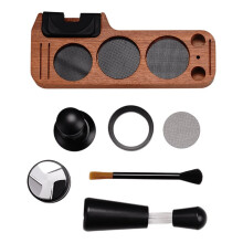 7-Delige Espresso-Accessoireset: Koffiestamper met Stamper en Doseertrechter (WDT-Tool, 51 mm)