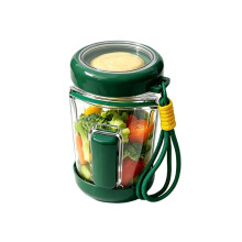 Tragbares Salatglas "Salad Pod" mit Auslaufsicherem Dressingbehälter für die Zubereitung Von Mahlzeiten und Großem Vorratsbehälter B