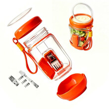 Salad Pod Portable Salad Jar with Leakproof Dressing Container for Meal Prep with Large Food Storage Container B