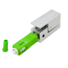 Optical Fiber Connector Square Bare Adapter OTDR Test Coupler High-Precision Fiber Optic Quick Connector SC APC