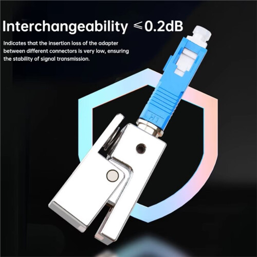 Optical Fiber Connector Square Bare Adapter OTDR Test Coupler High-Precision Fiber Optic Quick Connector SC APC 1