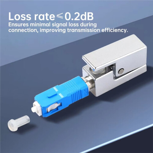 Optical Fiber Connector Square Bare Adapter OTDR Test Coupler High-Precision Fiber Optic Quick Connector SC APC 2