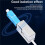 Optical Fiber Connector Square Bare Adapter OTDR Test Coupler High-Precision Fiber Optic Quick Connector SC APC 4