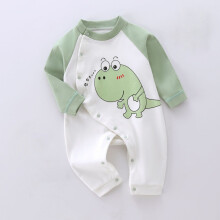 (Crown Dinosaur,59cm)Macacão bebê manga comprida com estampa de dinossauro coelho desenho animado P para