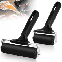 ADERTOS Rubber Brayer Roller 2 PCS - 10cm & 6cm for Printmaking, Stamping