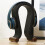 2X U Shape Leather Headphone Holder Tabletop Support Headset Display Stand for PC Gaming Earbuds Shelf Hanger,Black 1
