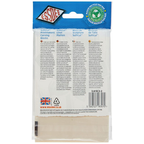 Essdee Softcut Printing Block 150x100mm Pk2, Beige, 3mm Thick 1