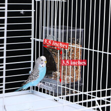2X Sauberes Vogelfutterspender-Set mit Wasserspender, Automatisches Papageienfutterspender-Käfigzubehör, Sittichbehälter-Futtertränke
