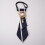 (Blue White) Elegant Sharppoint Collared Bow Tie With Rhinestone Decorations For Uniforms 1