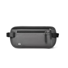 (Dark Gray) Protection Money Rfid Belt Multipurpose Passport Wallet With Blocking Waterproof Material Travelers For International