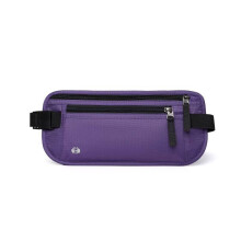 (Purple) Protection Money Rfid Belt Multipurpose Passport Wallet With Blocking Waterproof Material Travelers For International