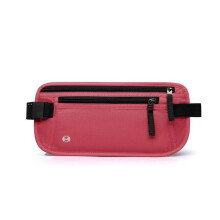 (Rose Red) Protection Money Rfid Belt Multipurpose Passport Wallet With Blocking Waterproof Material Travelers For International