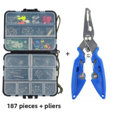 Tackle Box With Swivels Hooks And Accessories For Saltwater Freshwater Angling