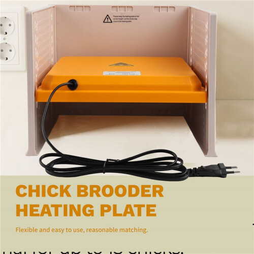 Chick Brooder Heating Plate Chicken Brooder Heater with Adjustable Height and Angle, Digital Temperature Control EU Plug