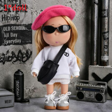 (Ruby Sak)Modepuppe Mia 24 cm mit abnehmbaren Outfits geeignet für Kindergeburtstagsgeschenke
