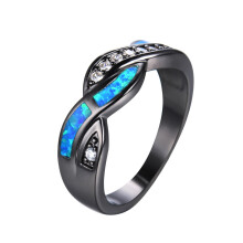 (5) Personality Charm Blue Fire Opal Fashion Ring Decoration Accessory Beautiful