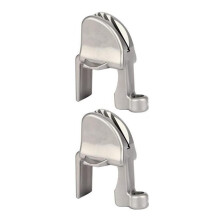 2pcs Adjustable Square Rail Clips, for 1-1.25 Inch Square Rail Tubing Yacht and Marine Bumper Accessories