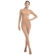 (Fleshcolor, 180) Jumpsuit Leotard Solid Color Stage Costume Halloween Clothing Cosplay Party
