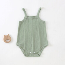 (Pink,90cm)Cotton Baby Crawling Suit With Solid Color Design For Infants 0 To 1 Summer Year