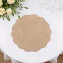 (Red)Nordischer Stil Jute Hitzebeständige Tischmatte mit Blumenform Design Zuhause für