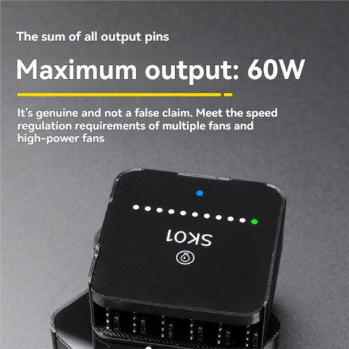 4Pin PWM 6  Fan Hub Governor Speed Controller Water Cooling Pump Speeder High Power, TYPE-C Power Input 1