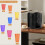(White)Creative Style Plastic Cup Dispenser With Multigrid Design For Desktop Use 3