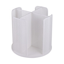 (White)Creative Style Plastic Cup Dispenser With Multigrid Design For Desktop Use