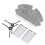 Side Brush Filter Mop Replacement Parts for  Mova M1, High-Compatibility Vacuum Accessories Kit 6