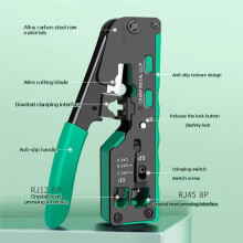 Multi-Functional RJ45 Ethernet Crimping Tool for Cat5, Cat6, Cat7, and Cat8 Cable Cutting and Crimping Repair