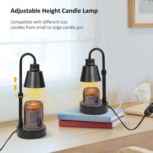DesignBox Candle Warmer Lamp Extendable Electric Wax Melter Black 1