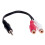 Cable de audio Jack 3,5 mm - Universal - Conector RCA - Color negro 1