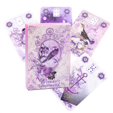 Cartas de baralho edição limitada Lavanda Lenormand com papel cobre para adivinhação e desenvolvimento emocional