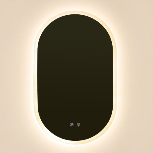 Living And Home Wall-Mounted Bathroom Adjustable LED Mirror with Demister 1
