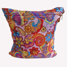 (Colorful Flowers)Bag Handbag Baby Waterproof Zipper Nappy Diaper Storage Colorful Bag Gift Tote