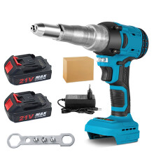 Rivet Gun Électrique Sans Balais 20000N, 2.4-5.0mm, Pour Batterie Makita 18V, Outil de Rivetage Automatique