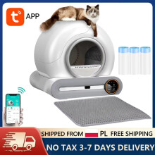 Litière automatique pour chat auto-nettoyante, capacité 65L, avec WiFi et application mobile