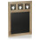 com-four Memo Board Chalk Board 40x30cm Decorative Grey Kitchen Accessory 4