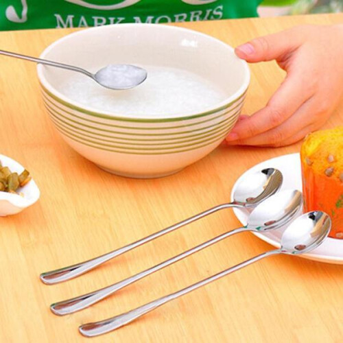 (Style1)Stainless Steel Coffee Stirring Spoon For Office Use With Long Handle Design Modern 1