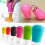 (Rose Red)Kitchen Silicone Egg Separator Suction Function Home Cooking Baking Supplies 2