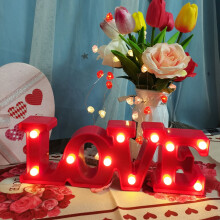 Love Letter Lamp English Romantic Surprise Decoration Modeling Lamp Proposal Scene Layout Red