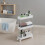 Extendable Kitchen Countertop Shelf - Metal - White - Slim Rolling Trolley with Wheels 1