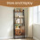 Bookcase with Cabinet - Metal - Rustic Brown - 4-Tier Industrial Design 2