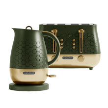 Morphy Richards 1.7L Kettle & 4 Slice Toaster Set Cassini Olivine Breakfast set