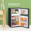 COMFEE' RCT87BL2(E) Under Counter Fridge Freezer, 87L Double Door Small Fridge 4