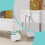 Extendable Kitchen Countertop Shelf - Metal - White - Slim Rolling Trolley with Wheels 4