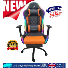 Gaming Chair with RGB LED illuminat Ergonomic Computer Chair Swivel Office Chair