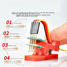 Test Clip PCB Clamp Fixture Jig Probe Download Programming Burning Clip 2.54 4P Pitch Single Row